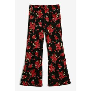 Pantaloni evazati cu model floral imagine