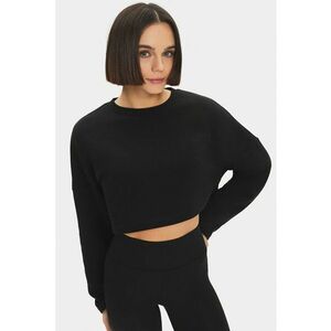 Bluza de trening crop cu decolteu rotund imagine