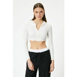 Hanorac crop slim fit imagine