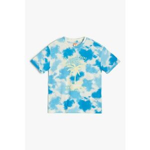 Tricou de bumbac cu model tie-dye imagine