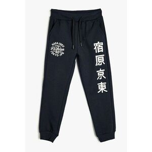 Pantaloni de trening cu imprimeu text imagine