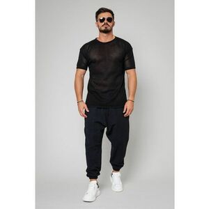 Pantalon lung cu tur Black 11683 imagine