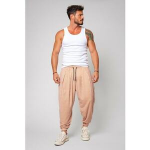 Pantaloni Barbati bufanti White/Brown 13236 imagine