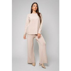 Set Pulover si Pantalon lung Beige 14021 imagine