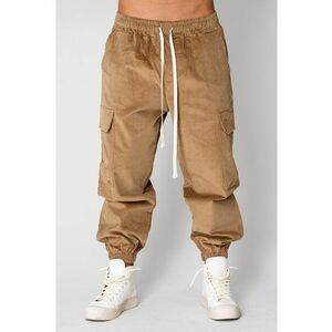 Pantalon Cargo lung din reiat Beige 15006 imagine