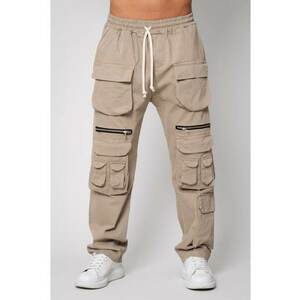 Pantalon Cargo lung Taupe 14657 imagine