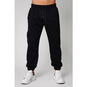 Pantalon lung cargo Black 14734 imagine