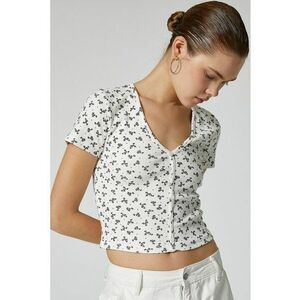 Tricou crop striat imagine