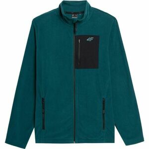 4F FLEECE JACKET Hanorac fleece bărbați, verde, mărime imagine