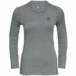 Odlo W BL TOP CREW NECK L/S MERINO260 Tricou Merino de damă, gri închis, mărime imagine