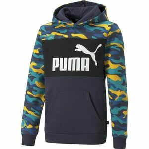 Puma ESS+CAMO HOODIE FL B Hanorac pentru copii, albastru închis, mărime imagine