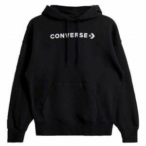 Converse WORDMARK FLEECE HOODIE EMB Hanorac pentru femei, negru, mărime imagine