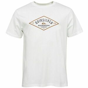 Quiksilver QS DIAMOND LOGO SS Tricou din bumbac pentru bărbați, alb, mărime imagine