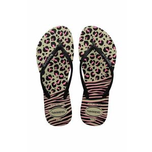 Havaianas slapi SLIM ANIMALS femei, culoarea negru, cu toc plat, 4147964.0006 imagine