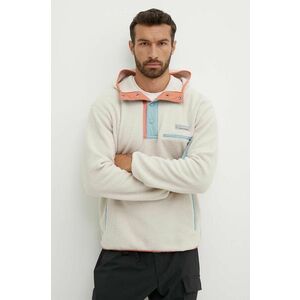 Columbia bluză M Helvetia Hoodie bărbați, culoarea bej, cu glugă, cu model 2013705 imagine