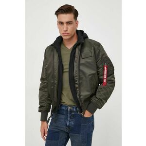 Alpha Industries geaca bomber MA-1 D-Tec barbati, culoarea verde, de iarna imagine