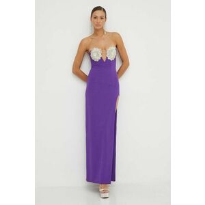 Nissa rochie culoarea violet, maxi, mulata imagine