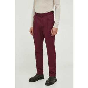 Michael Kors pantaloni barbati, culoarea bordo, drept imagine