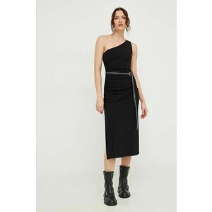 Answear Lab rochie culoarea negru, midi, mulata imagine