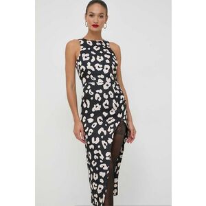 Bardot rochie culoarea negru, midi, mulata imagine