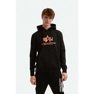 Alpha Industries bluză bărbați, culoarea negru, cu glugă, cu imprimeu 178312NP.477-black imagine