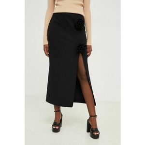 Answear Lab fusta culoarea negru, midi, creion imagine