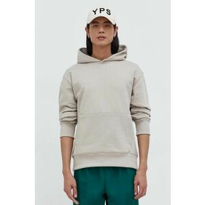 adidas Originals hanorac de bumbac Adicolor Contempo French Terry Hoodie bărbați, culoarea bej, cu glugă, uni, IR7865 imagine