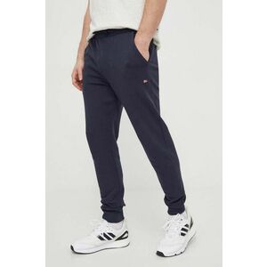 Napapijri pantaloni de trening din bumbac culoarea albastru marin, neted imagine