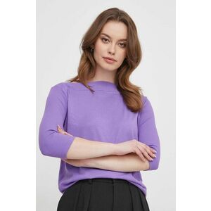 Sisley tricou femei, culoarea violet imagine