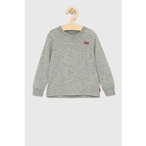 Levi's Longsleeve copii culoarea gri, material neted imagine