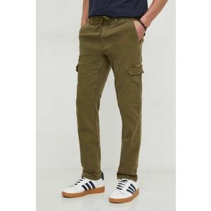 Pepe Jeans pantaloni barbati, culoarea verde, mulata imagine