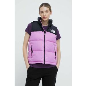 The North Face vesta de puf 1996 RETRO NUPTSE VEST femei, culoarea violet, de iarna, NF0A3XEPQIX1 imagine