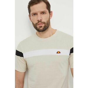 Ellesse tricou din bumbac barbati, culoarea bej, modelator imagine