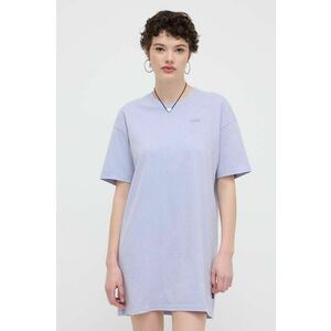 Vans rochie din bumbac culoarea violet, mini, oversize imagine