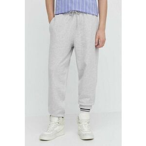 Tommy Jeans pantaloni de trening din bumbac culoarea gri, uni DM0DM18378 imagine