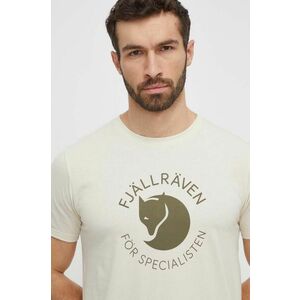 Fjallraven tricou Fjällräven Fox barbati, culoarea bej, cu imprimeu, F87052 imagine