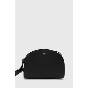 A.P.C. poseta de piele sac demi-lune culoarea negru, PXAWV-F61048 imagine