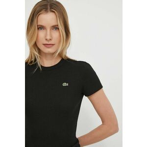 Lacoste tricou din bumbac culoarea negru imagine