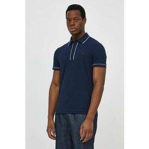 Lacoste tricou polo barbati, culoarea albastru marin, neted imagine