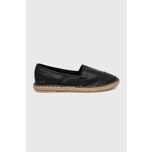 Answear Lab espadrile de piele culoarea negru imagine