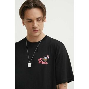 Vans tricou din bumbac barbati, culoarea negru, cu imprimeu imagine