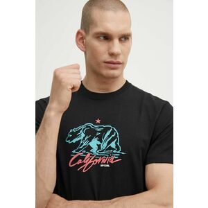 Rip Curl tricou din bumbac barbati, culoarea negru, cu imprimeu imagine