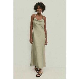 Answear Lab rochie culoarea bej, maxi, drept imagine