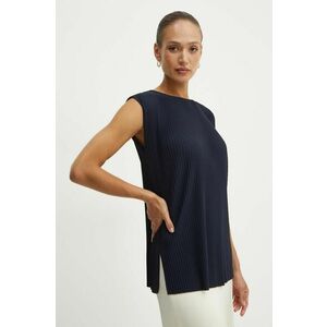 Max Mara Leisure bluza femei, culoarea albastru marin, neted, 2426946037600 imagine