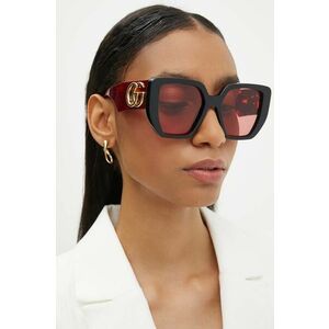 Gucci ochelari de soare femei, culoarea negru imagine