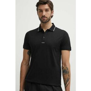 Karl Lagerfeld polo de bumbac culoarea negru, neted, 542200.745002 imagine