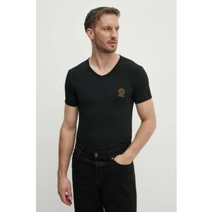 Versace tricou barbati, culoarea negru, cu imprimeu, AUU01004 1A10011 imagine