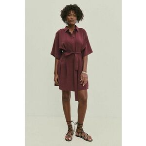 Answear Lab rochie culoarea bordo, mini, evazati imagine