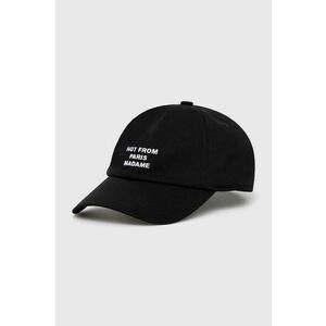 Drôle de Monsieur șapcă de baseball din bumbac La Casquette Slogan culoarea negru, cu imprimeu, PERM-CP151-CO138-BL imagine