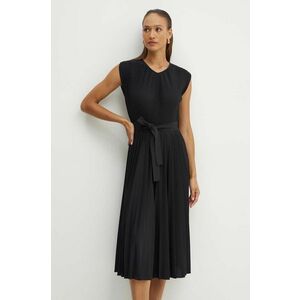 Max Mara Leisure rochie culoarea negru, midi, evazati, 2426626077600 imagine